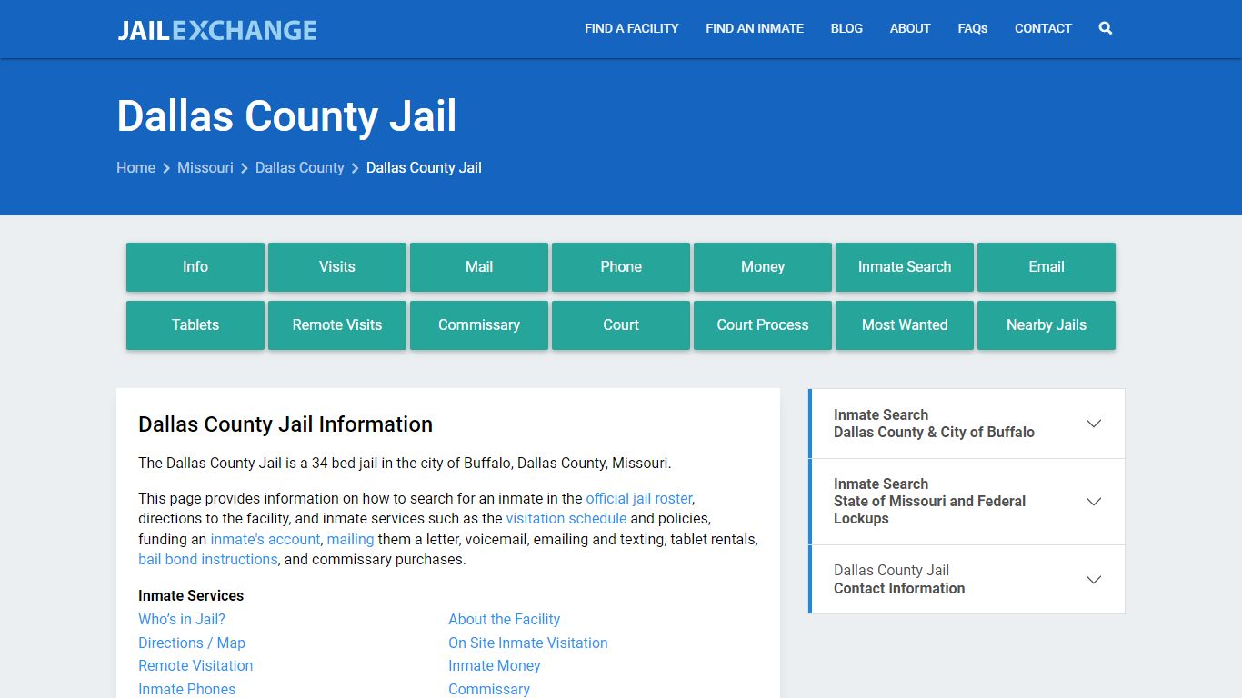 Dallas County Jail, MO Inmate Search, Information