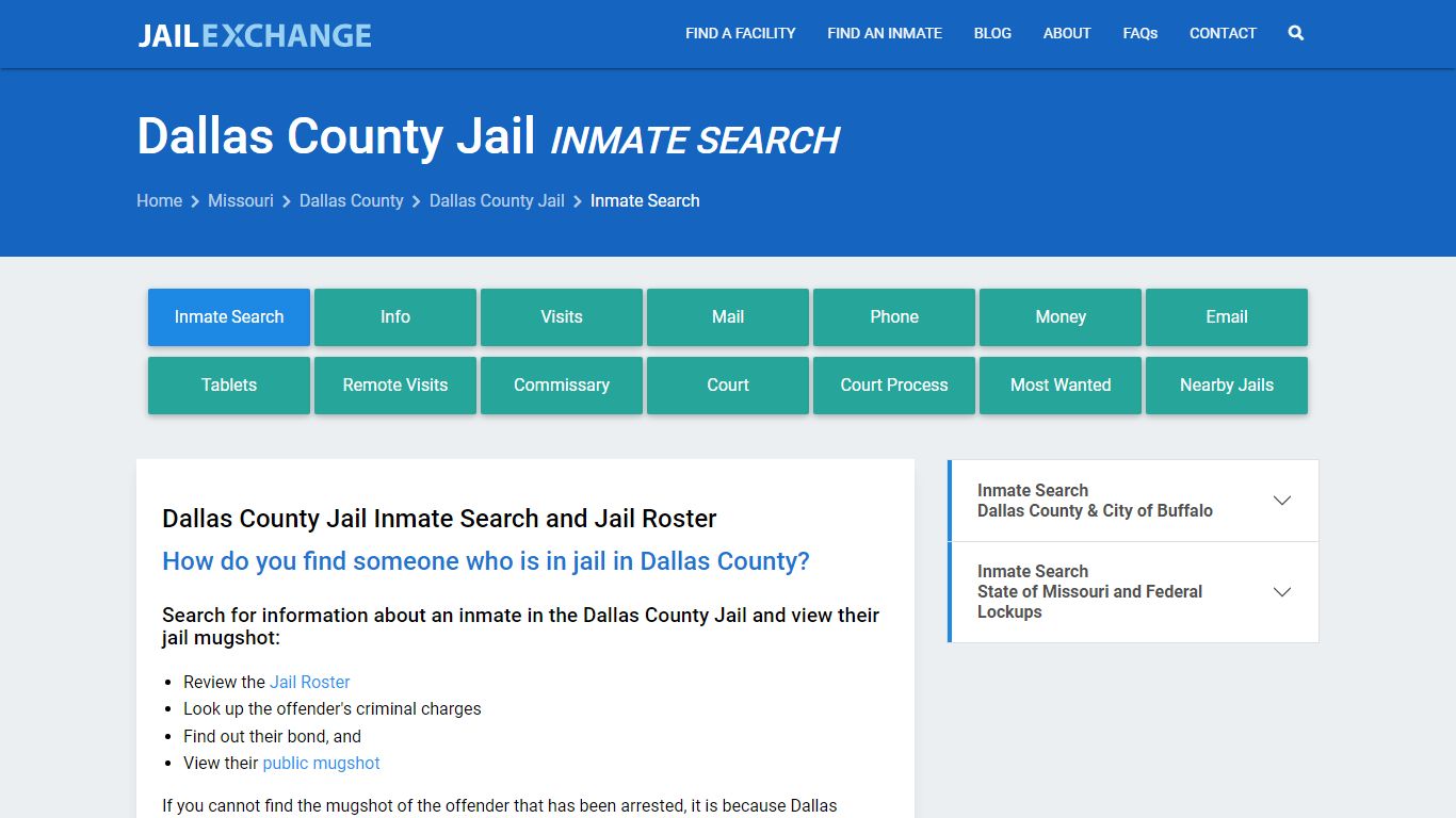 Inmate Search: Roster & Mugshots - Dallas County Jail, MO