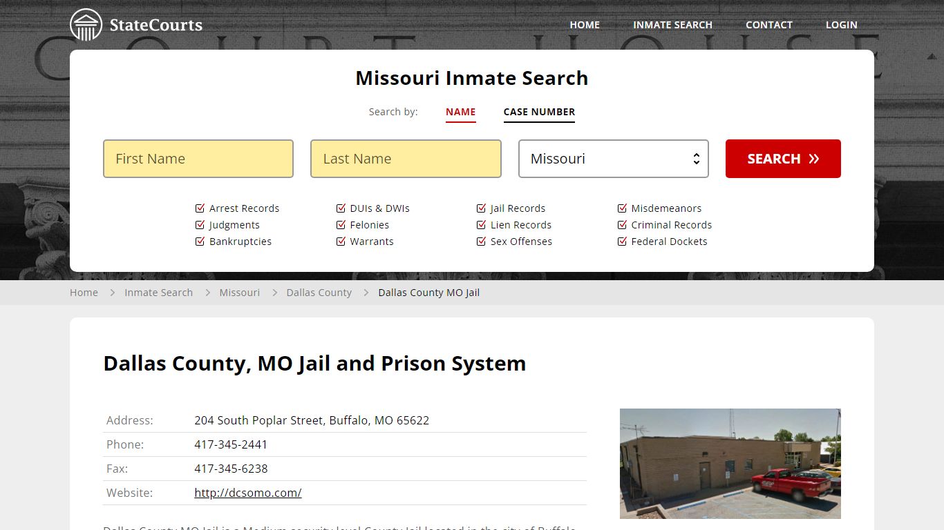 Dallas County MO Jail Inmate Records Search, Missouri - StateCourts